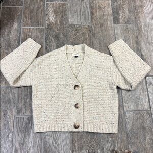 Women's Cream Cardigan Sweater
